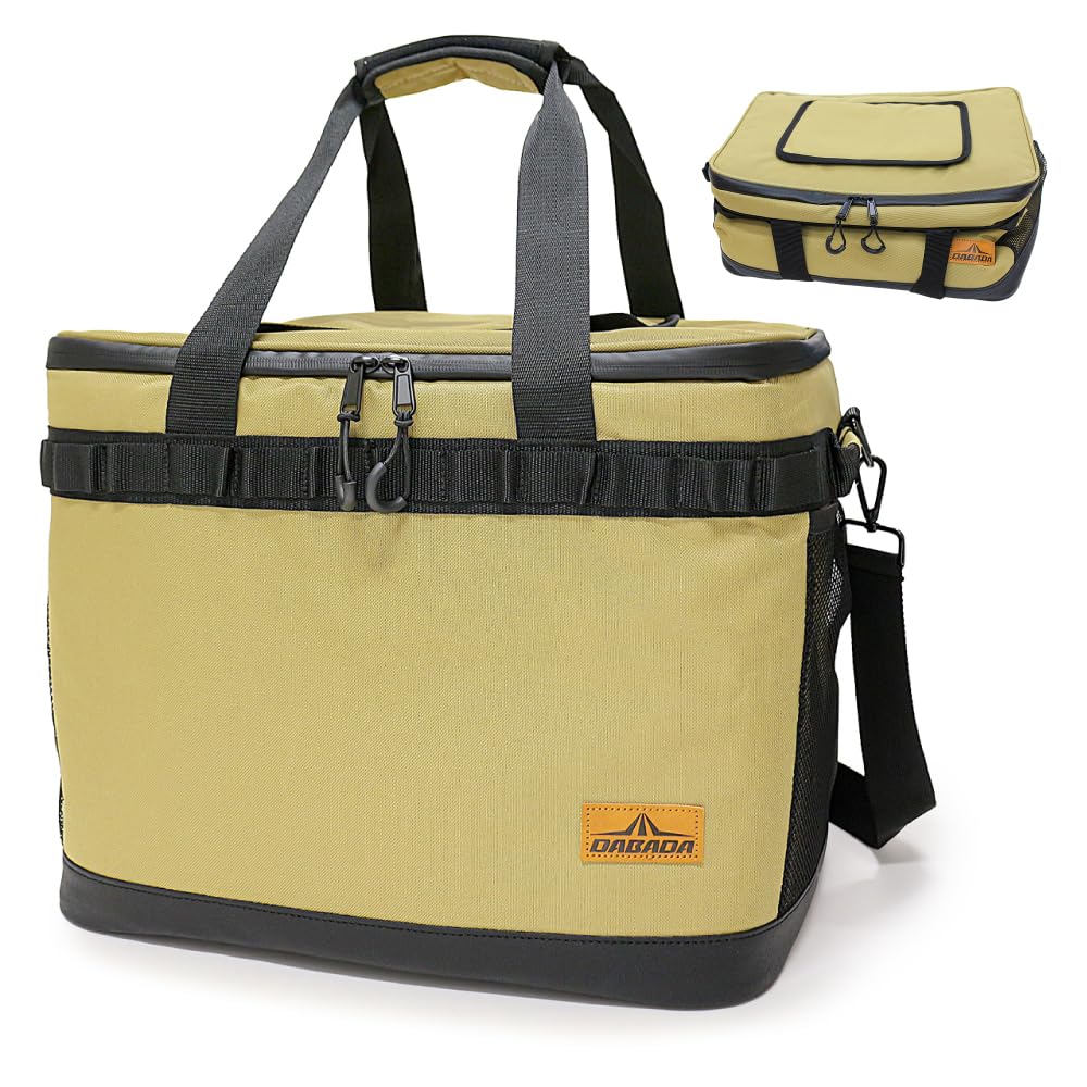 DABADA Мягкий термобокс 35 л Большой вместимости Мягкий термобокс Термобокс Мягкий Мягкий контейнер Ящик для снаряжения (Загар)